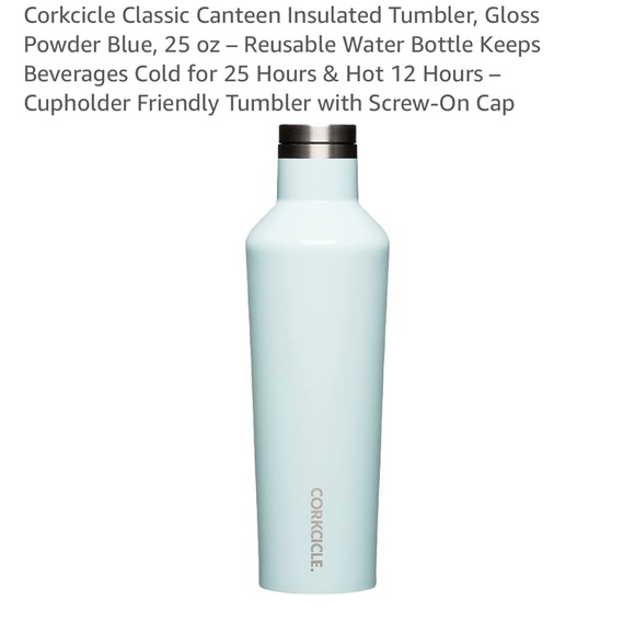 NWOT Corkcicle Blue Water Bottle - Picture 11 of 11
